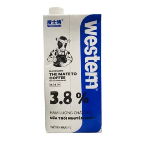 WESTERN - Sữa Tươi Tiệt Trùng Nguyên Chất 3.8% - 1L