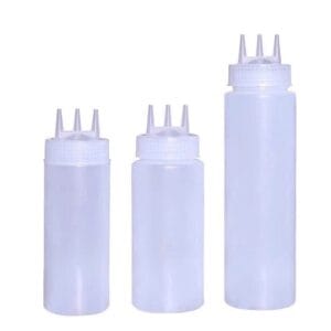 Chai Nhựa đựng sốt 3 vòi bơm 480ml (16oz)