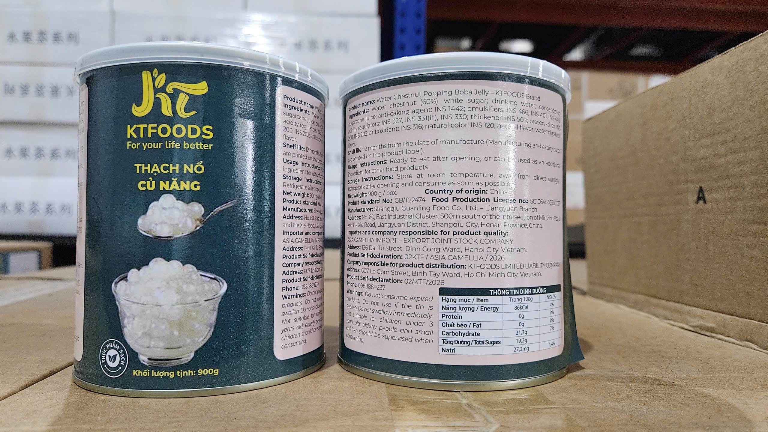 KT FOODS - Hạt Nổ Củ Năng Trắng - 900G